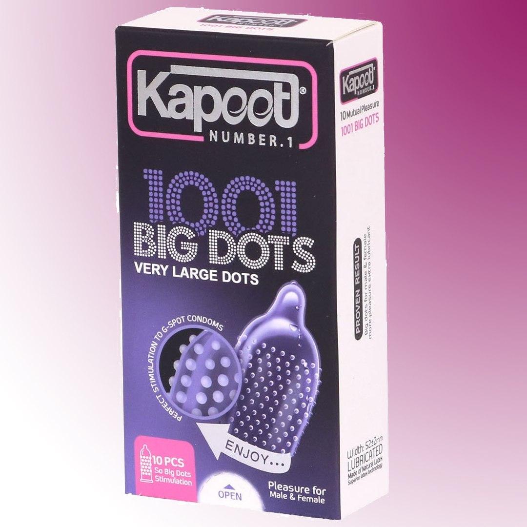 کاندوم 1001 خار درشت big dots کاپوت 10 عددی
