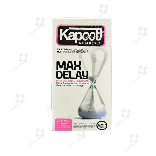کاندوم تاخیری کاپوت مدل max delay بسته 12 عددی