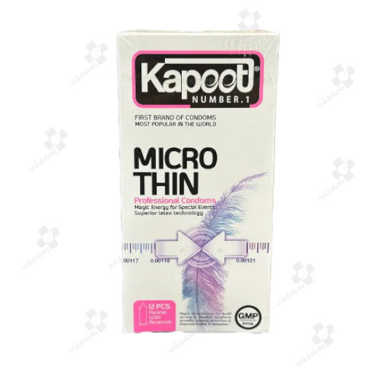 کاندوم کاپوت مدل Micro Thin، فوق العاده نازک بسته 12 عددی